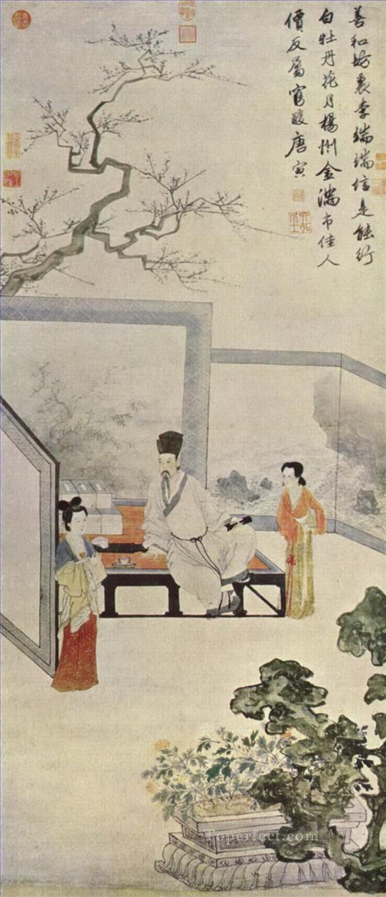 ladies in Tang dynasty old China ink Oil Paintings